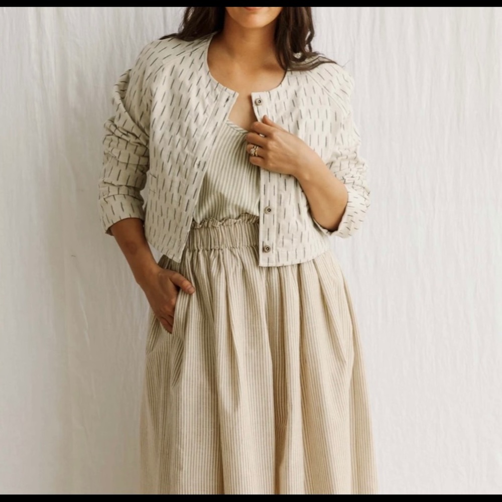 Maiwa Quilted Crop Jacket